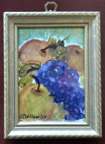 Asian Pears 2 watercolor framed 1