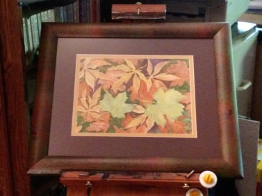 Fallen Leaves 3 framed easel 03
