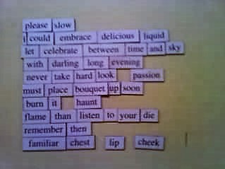 Please Slow magnet poem 001