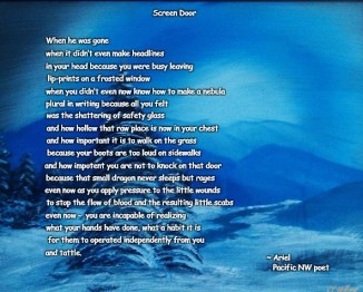 Screen Door poem meme square