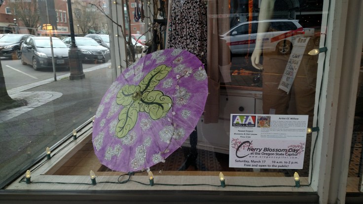 Cherry Blossoms & Oak Leaves by CC Willow