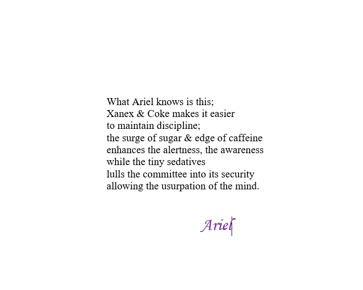 What Ariel Knows is This