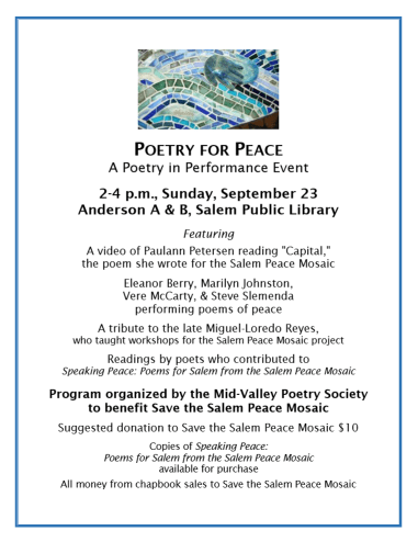 20180923 Poetry For Peace Flier