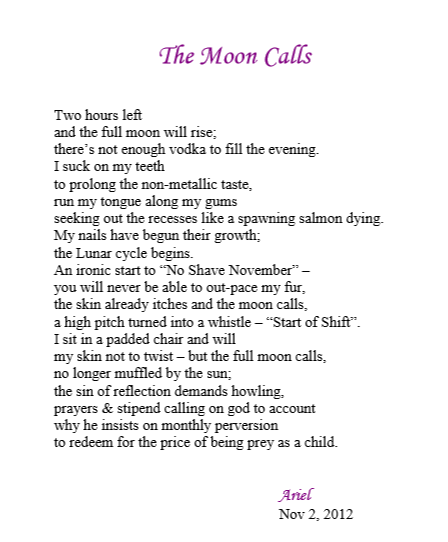 The Moon Calls by Ariel
