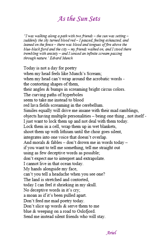 As the Sun Sits by Ariel