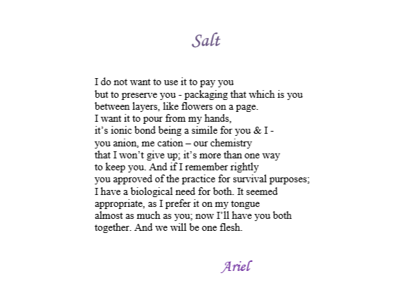 Salt by Ariel