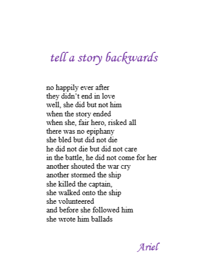 Tell A Story Backwards by Ariel