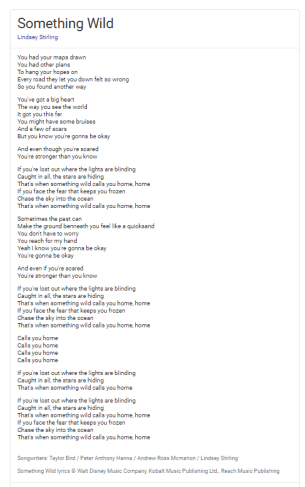 Something Wild lyrics