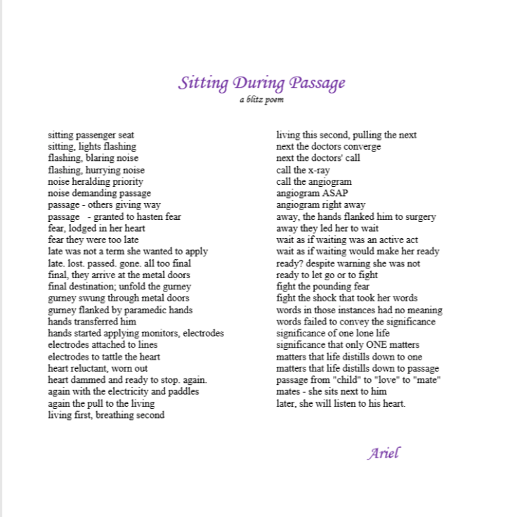 Sitting During Passage by Ariel