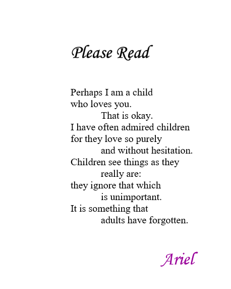 Please Read by Ariel