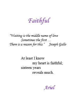 Faithful by Ariel