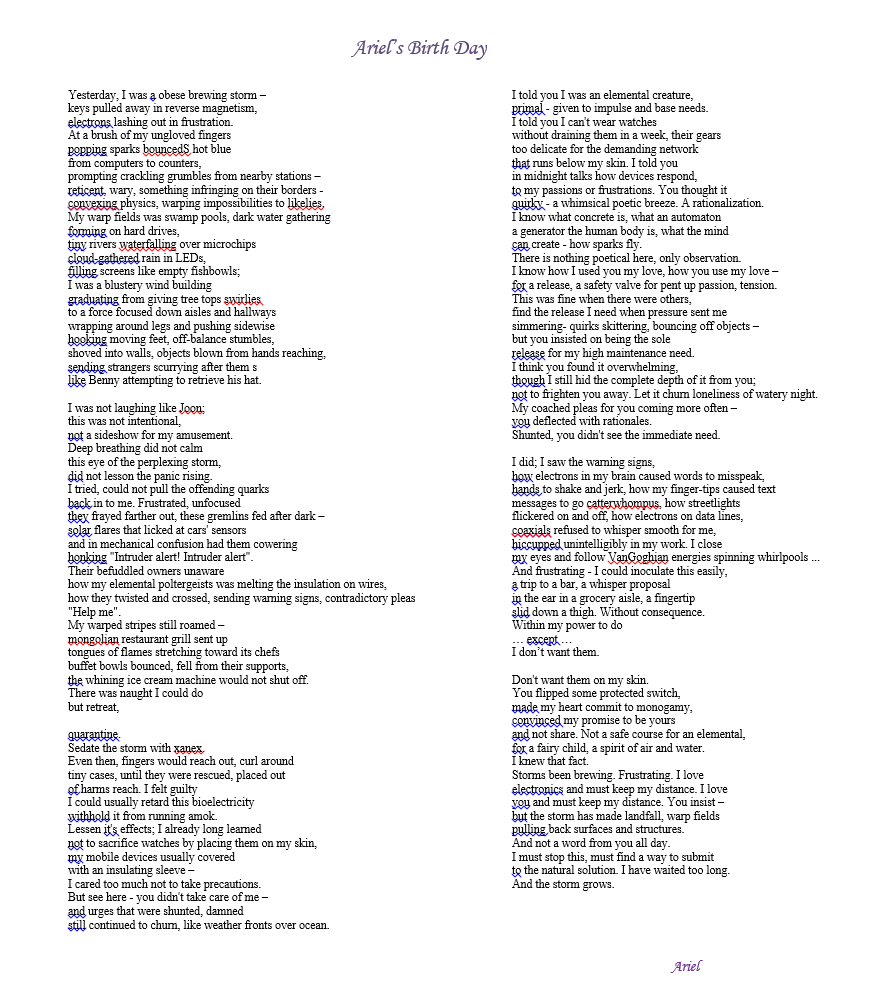 Ariel's Birth Day by Ariel