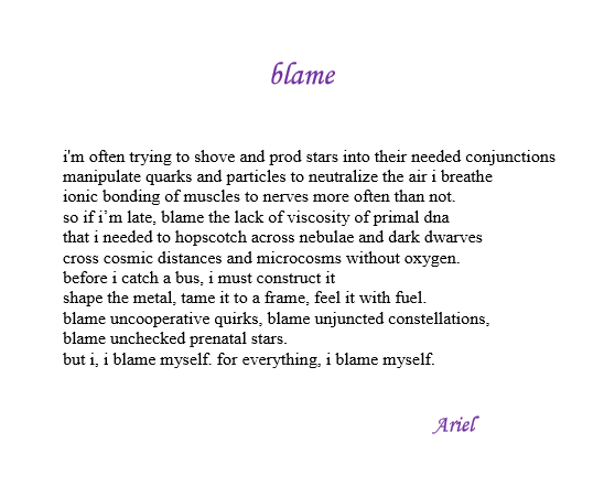 Blame by Ariel.