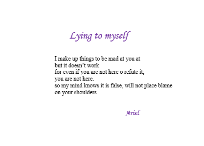 Lying to Myself by Ariel
