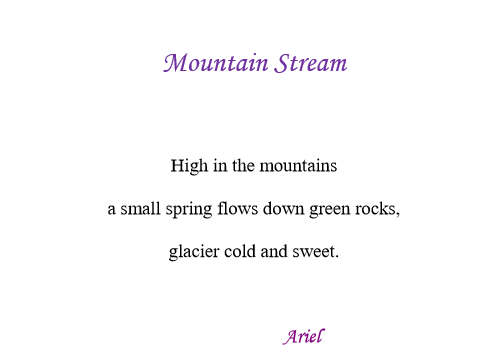 Mountain Stream by Ariel